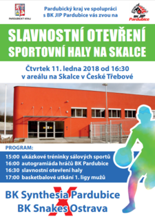 Slavnostní otevření sportovní haly v areálu na Skalce v České Třebové